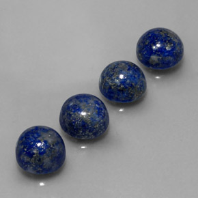 캐럿 천연 로열 블루 라피스 라줄리 보석, 라운드 컷, 8.08 mm, 불투명체