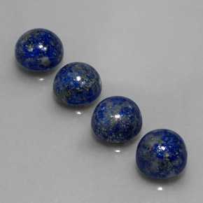 캐럿 천연 로열 블루 라피스 라줄리 보석, 라운드 컷, 8.08 mm, 불투명체