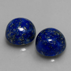 캐럿 천연 로열 블루 라피스 라줄리 보석, 라운드 컷, 8.23 mm, 불투명체