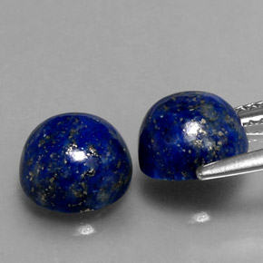캐럿 천연 로열 블루 라피스 라줄리 보석, 라운드 컷, 8.23 mm, 불투명체