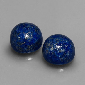 캐럿 천연 로열 블루 라피스 라줄리 보석, 라운드 컷, 8.08 mm, 불투명체