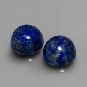 캐럿 천연 로열 블루 라피스 라줄리 보석, 라운드 컷, 8.07 mm, 불투명체