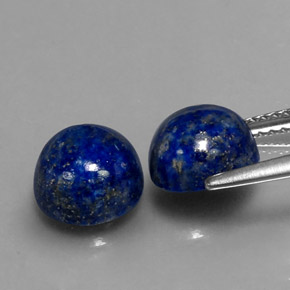 캐럿 천연 로열 블루 라피스 라줄리 보석, 라운드 컷, 8.07 mm, 불투명체