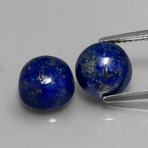 캐럿 천연 로열 블루 라피스 라줄리 보석, 라운드 컷, 8.22 mm, 불투명체