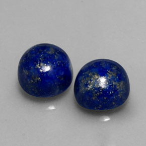 캐럿 천연 로열 블루 라피스 라줄리 보석, 라운드 컷, 8.22 mm, 불투명체