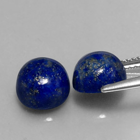 캐럿 천연 로열 블루 라피스 라줄리 보석, 라운드 컷, 8.22 mm, 불투명체