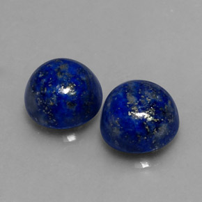 캐럿 천연 로열 블루 라피스 라줄리 보석, 라운드 컷, 8.21 mm, 불투명체