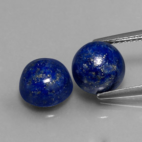캐럿 천연 로열 블루 라피스 라줄리 보석, 라운드 컷, 8.05 mm, 불투명체