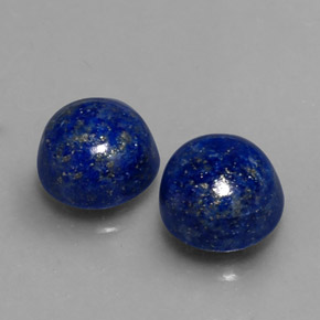 캐럿 천연 로열 블루 라피스 라줄리 보석, 라운드 컷, 8.05 mm, 불투명체