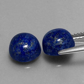 캐럿 천연 로열 블루 라피스 라줄리 보석, 라운드 컷, 8.05 mm, 불투명체