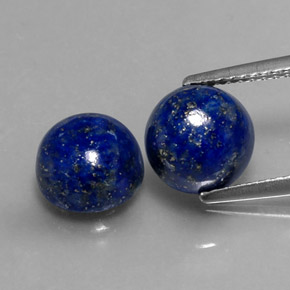 캐럿 천연 로열 블루 라피스 라줄리 보석, 라운드 컷, 8.00 mm, 불투명체