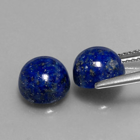 캐럿 천연 로열 블루 라피스 라줄리 보석, 라운드 컷, 8.00 mm, 불투명체