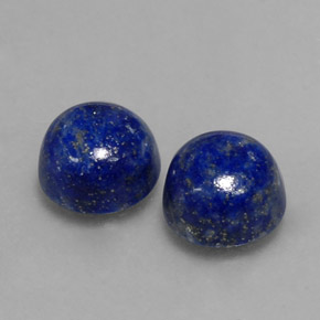 캐럿 천연 로열 블루 라피스 라줄리 보석, 라운드 컷, 8.11 mm, 불투명체