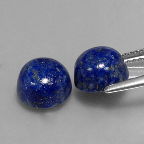 캐럿 천연 로열 블루 라피스 라줄리 보석, 라운드 컷, 8.11 mm, 불투명체