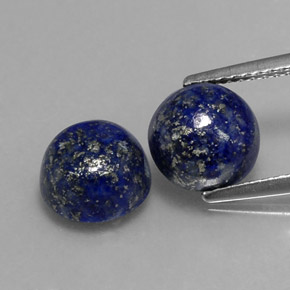 캐럿 천연 로열 블루 라피스 라줄리 보석, 라운드 컷, 8.11 mm, 불투명체