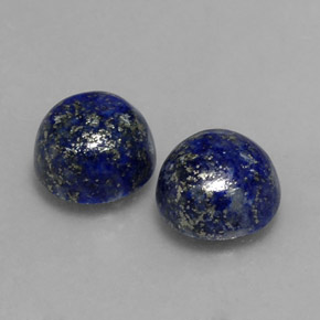캐럿 천연 로열 블루 라피스 라줄리 보석, 라운드 컷, 8.11 mm, 불투명체