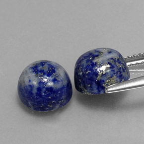 캐럿 천연 로열 블루 라피스 라줄리 보석, 라운드 컷, 7.92 mm, 불투명체