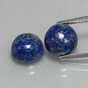 캐럿 천연 로열 블루 라피스 라줄리 보석, 라운드 컷, 8.05 mm, 불투명체