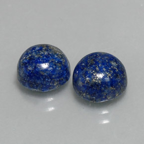 캐럿 천연 로열 블루 라피스 라줄리 보석, 라운드 컷, 8.05 mm, 불투명체