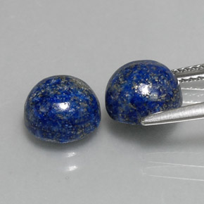 캐럿 천연 로열 블루 라피스 라줄리 보석, 라운드 컷, 8.05 mm, 불투명체