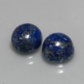 캐럿 천연 로열 블루 라피스 라줄리 보석, 라운드 컷, 8.11 mm, 불투명체