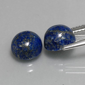 캐럿 천연 로열 블루 라피스 라줄리 보석, 라운드 컷, 8.11 mm, 불투명체