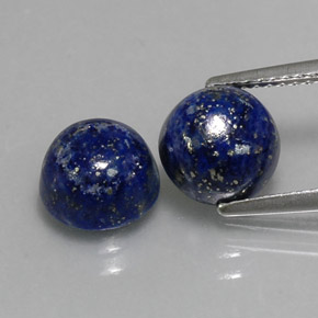 캐럿 천연 로열 블루 라피스 라줄리 보석, 라운드 컷, 8.05 mm, 불투명체