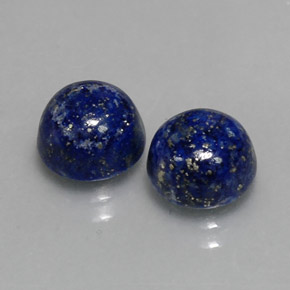 캐럿 천연 로열 블루 라피스 라줄리 보석, 라운드 컷, 8.05 mm, 불투명체