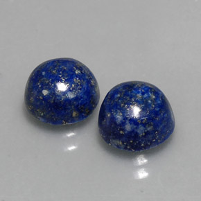 캐럿 천연 로열 블루 라피스 라줄리 보석, 라운드 컷, 8.08 mm, 불투명체
