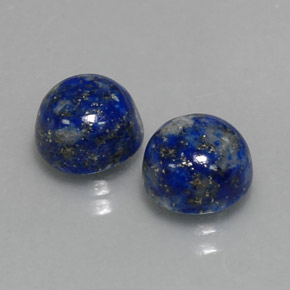 캐럿 천연 로열 블루 라피스 라줄리 보석, 라운드 컷, 8.12 mm, 불투명체
