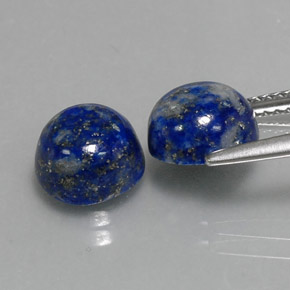 캐럿 천연 로열 블루 라피스 라줄리 보석, 라운드 컷, 8.12 mm, 불투명체