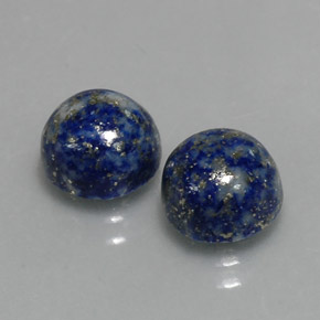 캐럿 천연 로열 블루 라피스 라줄리 보석, 라운드 컷, 8.02 mm, 불투명체