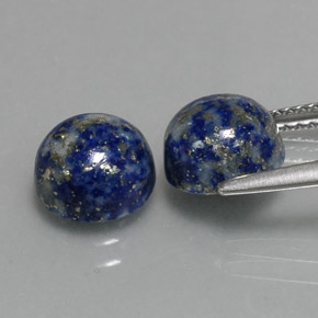캐럿 천연 로열 블루 라피스 라줄리 보석, 라운드 컷, 8.02 mm, 불투명체