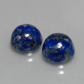 캐럿 천연 로열 블루 라피스 라줄리 보석, 라운드 컷, 8.12 mm, 불투명체