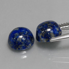 캐럿 천연 로열 블루 라피스 라줄리 보석, 라운드 컷, 8.12 mm, 불투명체