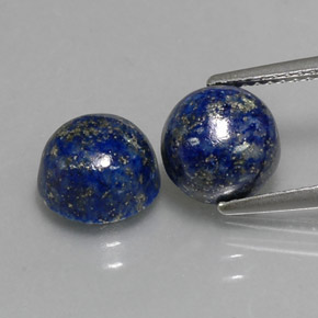 캐럿 천연 로열 블루 라피스 라줄리 보석, 라운드 컷, 8.10 mm, 불투명체