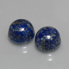 캐럿 천연 로열 블루 라피스 라줄리 보석, 라운드 컷, 8.10 mm, 불투명체