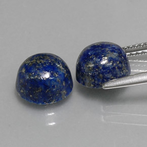 캐럿 천연 로열 블루 라피스 라줄리 보석, 라운드 컷, 8.10 mm, 불투명체