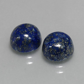 캐럿 천연 로열 블루 라피스 라줄리 보석, 라운드 컷, 7.98 mm, 불투명체