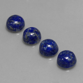 캐럿 천연 로열 블루 라피스 라줄리 보석, 라운드 컷, 8.13 mm, 불투명체