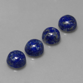 캐럿 천연 로열 블루 라피스 라줄리 보석, 라운드 컷, 8.13 mm, 불투명체