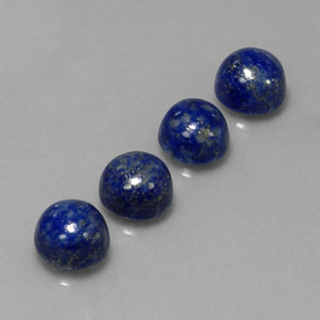 캐럿 천연 로열 블루 라피스 라줄리 보석, 라운드 컷, 8.08 mm, 불투명체