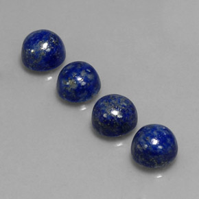 캐럿 천연 로열 블루 라피스 라줄리 보석, 라운드 컷, 8.08 mm, 불투명체