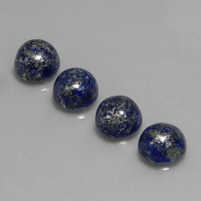 캐럿 천연 로열 블루 라피스 라줄리 보석, 라운드 컷, 8.03 mm, 불투명체