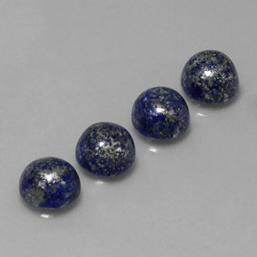 캐럿 천연 로열 블루 라피스 라줄리 보석, 라운드 컷, 8.03 mm, 불투명체