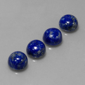 캐럿 천연 로열 블루 라피스 라줄리 보석, 라운드 컷, 8.01 mm, 불투명체