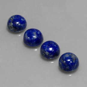 캐럿 천연 로열 블루 라피스 라줄리 보석, 라운드 컷, 8.01 mm, 불투명체