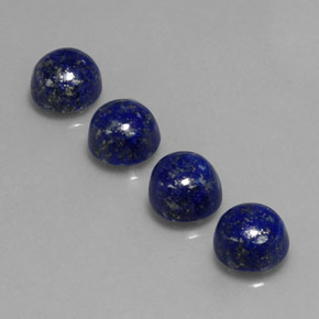 캐럿 천연 로열 블루 라피스 라줄리 보석, 라운드 컷, 8.00 mm, 불투명체