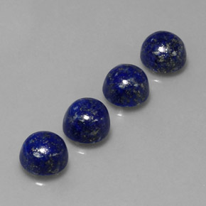 캐럿 천연 로열 블루 라피스 라줄리 보석, 라운드 컷, 8.00 mm, 불투명체