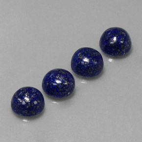 캐럿 천연 로열 블루 라피스 라줄리 보석, 라운드 컷, 8.05 mm, 불투명체